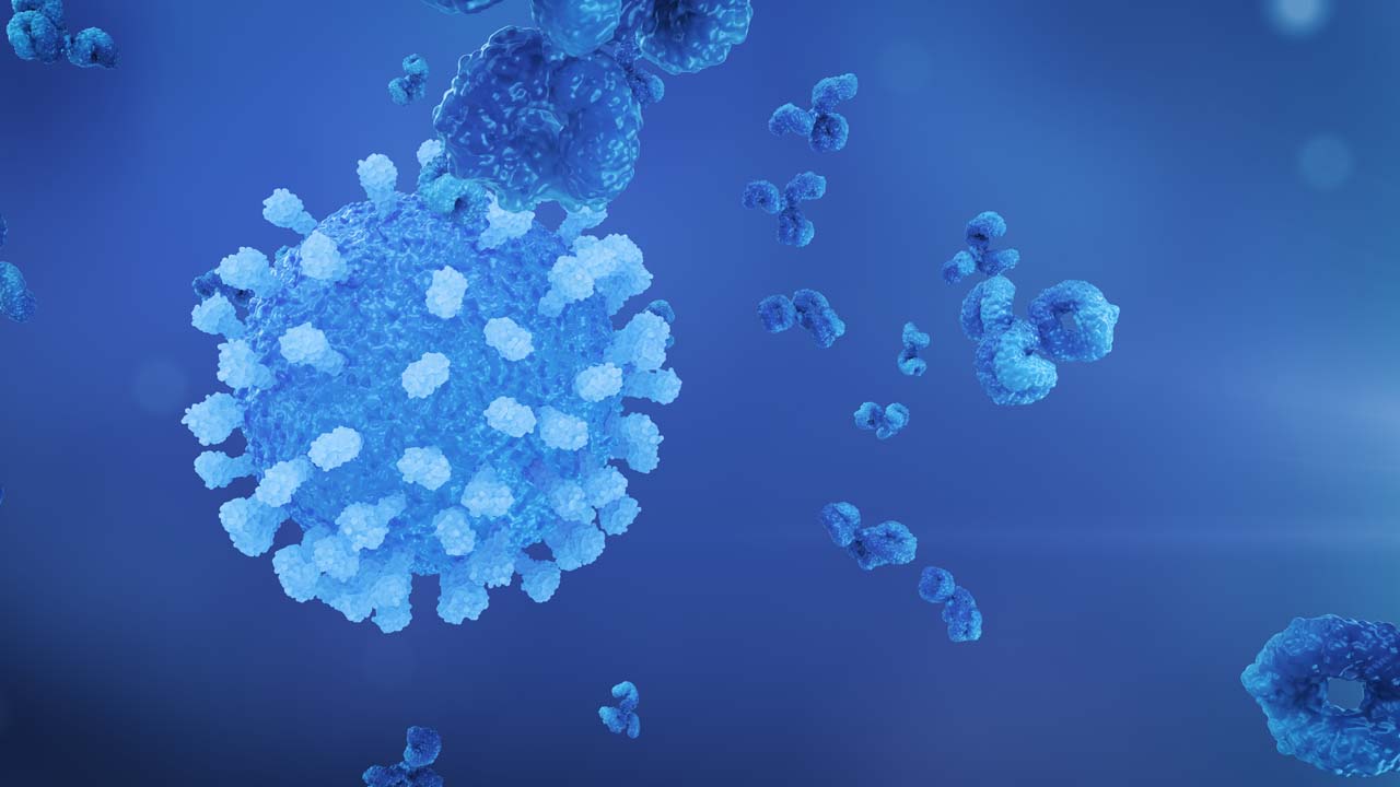 Virus Antibody Neutralisation Still Blue Left