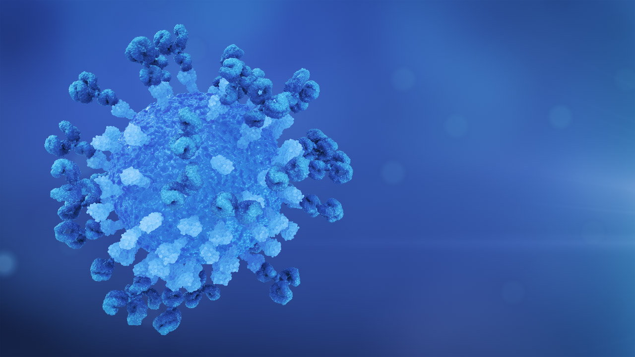 Virus Antibody Neutralisation Loop Blue Left