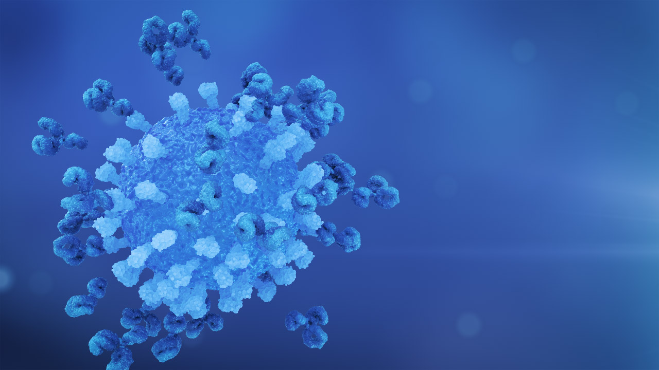 Virus Antibody Neutralisation Blue Left