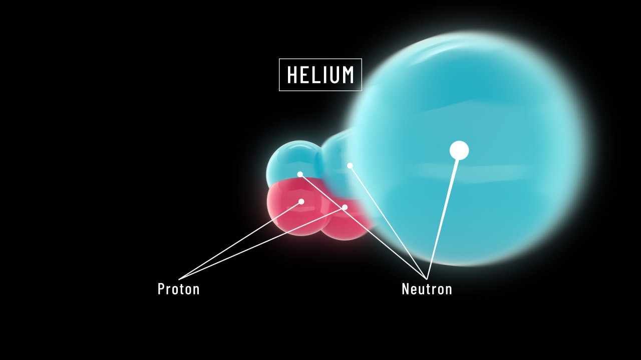 Deuterium Tritium Collision Labelled Black